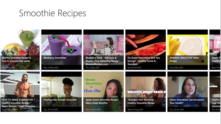 Smoothie Video Recipes App for Windows 10